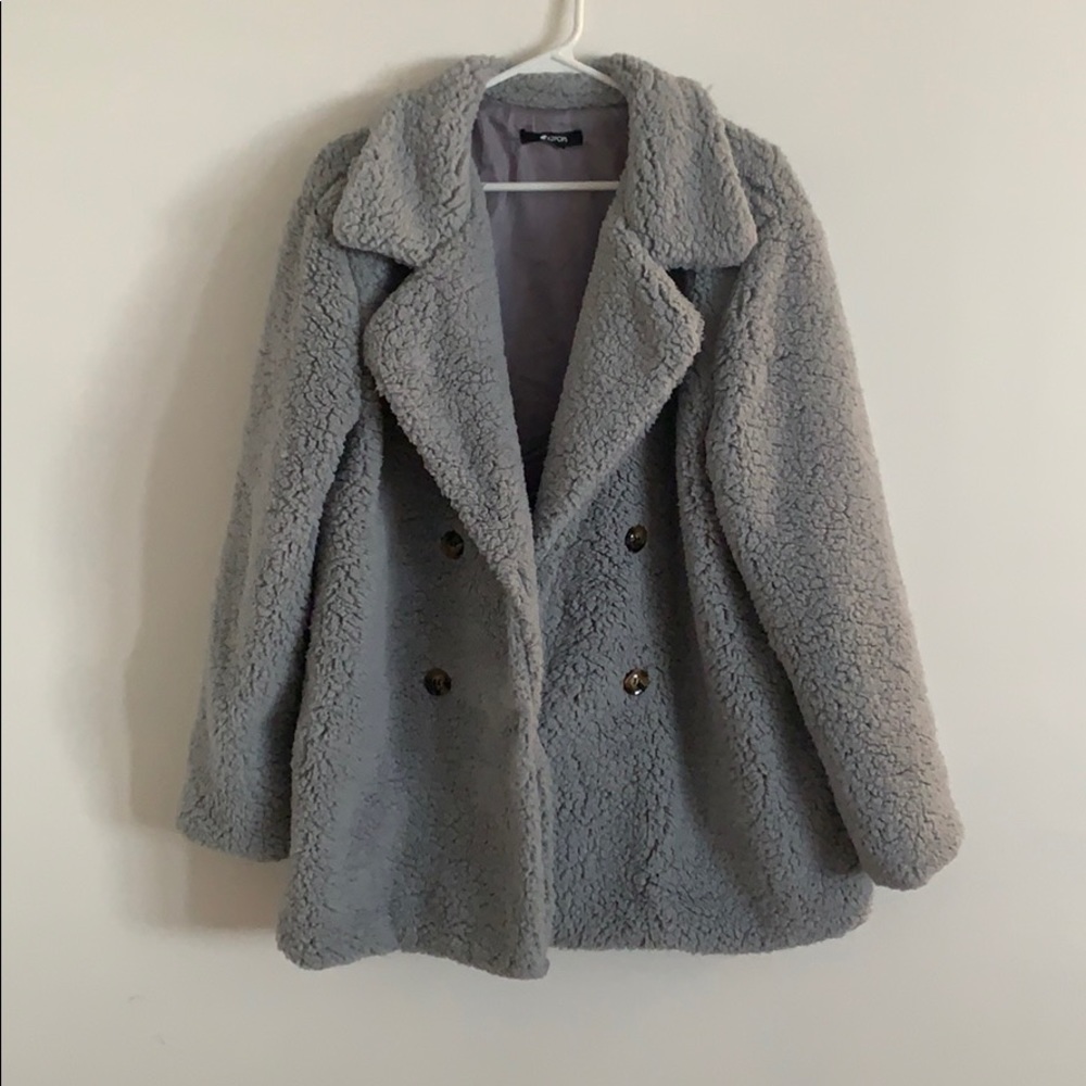 Sherpa Grey Coat NEW